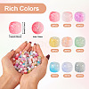 180Pcs 9 Colors Two Tone Transparent Crackle Glass Beads Strands GLAA-TA0001-97-12