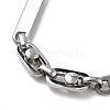 Anti-Tarnish 201 Stainless Steel Oval Link Chain Necklace & Bracelets Set SJEW-G083-04P-3