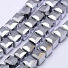 Faceted Cube Shaped Crystal Glass Beads Strands EGLA-F016-C01-2