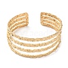 304 Stainless Steel Multi Line Cuff Bangles BJEW-F457-04G-1