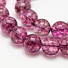 Dyed Round Natural Crackle Quartz Beads Strands G-K084-6mm-MA-3