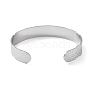 304 Stainless Steel Cuff Bangles for Women BJEW-Z078-11P-3