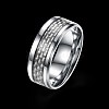 Men's Titanium Steel Finger Rings RJEW-BB27567-A-9-7