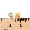 Brass Micro Pave Cubic Zirconia Beads KK-D386-09G-03-3