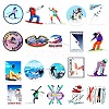 Skiing Theme Waterproof PVC Adhesive Stickers STIC-PW0014-004-3