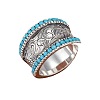 Retro Alloy & Turquoise Finger Rings FS-WG1E1DC-04-5