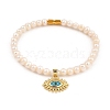 Brass Enamel Charm Bracelets BJEW-JB05381-M-2