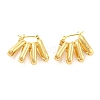 Rack Plating Brass Hollow Oval Hoop Earrings EJEW-P240-10G-1