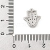 Brass Micro Pave Clear Cubic Zirconia Slide Charms ZIRC-I068-34P-3