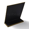 Wood Covered with Velvet Slant Back Earrings Display Stands NDIS-Q027-01B-2