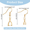DICOSMETIC 40Pcs 2 Size Rack Plating Brass Earring Hooks KK-DC0002-01-2
