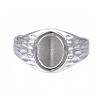 304 Stainless Steel Oval Open Cuff Ring RJEW-T023-54P-1