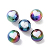 UV Plating Rainbow Iridescent Acrylic Beads OACR-H112-18A-1