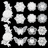 Gorgecraft 14Pcs 7 Style Lace Embroidery Sewing Fiber Ornaments DIY-GF0006-18-1