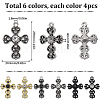 SUNNYCLUE 24Pcs 6 Colors Alloy Pendants FIND-SC0007-69-2