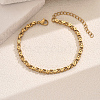 Punk Style Retro Stainless Steel Lock Link Bracelets for Women XD3906-3-1