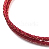 Polyester Cord Braided Necklace Makings MAK-L043-03G-12-2