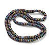 Electroplated Natural Lava Rock Beads Strands G-Z032-J03-11E-2