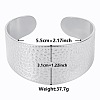 Non-Tarnish Stylish European and American Texture 304 Stainless Steel Cuff Bangles for Women BB1521-1-1