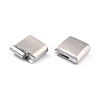 Tarnish Resistant 304 Stainless Steel Magnetic Clasps with Glue-in Ends STAS-F276-02P-3