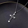 Alloy with Enamel Cross Pendant Necklaces for Men and Women PW-WG47743-02-1