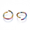 Ion Plating(IP) Rainbow Color 304 Stainless Steel Open Jump Rings STAS-N098-062B-01-3
