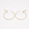 Brass Hoop Earrings KK-S348-406C-2