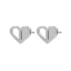 Valentine's Day Heart 304 Stainless Steel Stud Earrings STAS-OY016-86P-1