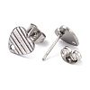 Non-Tarnish 304 Stainless Steel Stud Earring Findings STAS-I183-03A-P-3