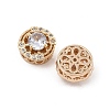 Rack Plating Brass Micro Pave Cubic Zirconia Beads KK-F879-10G-2