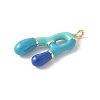 Brass Enamel Pendants KK-E093-03G-A-02-2