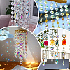 80Pcs Transparent Faceted Glass Connector Charms GLAA-SP0001-88F-02-7