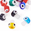 10Pcs Handmade Evil Eye Lampwork Beads LAMP-TA0001-95B-2