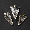 Natural Quartz Crystal Pendants G-E581-02LG-2