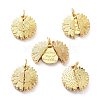 Brass Micro Pave Clear Cubic Zirconia Openable Pendants KK-D004-14G-1