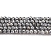 Electroplate Glass Beads Strands GLAA-H021-01A-FP08-2