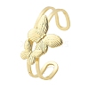 Butterfly Brass Cuff Open Bangles BJEW-M060-01G-02-4