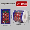 200Pcs Christmas Theme Paper Self-Adhesive Stickers DIY-M070-02N-1