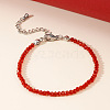 Simple Faceted Glass Bead Bracelets for Women WP7777-2