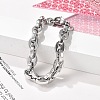 304 Stainless Steel Coffee Bean Chain Bracelets for Women Men BJEW-F488-01P-02-4