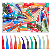 Fingerinspire 72Pcs 12 Colors Bent Tip Plastic Fluid Precision Blunt Needle Dispense Tips TOOL-FG0001-20-1