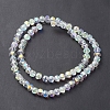 Electroplate Transparent Glass Beads Strands EGLA-K015-13G-3