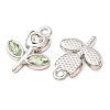 Alloy with Rhinestone Pendants AL-CBA7256-01P-01-3