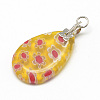 Handmade Millefiori Glass Pendants X-LAMP-R139-08-3