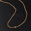 3mm Rack Plating Brass Rope Chain Necklaces for Women Men MAK-L044-29G-3