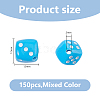 150Pcs Opaque Acrylic Beads OACR-DC0001-55-2
