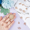 Beebeecraft 20Pcs 5 Styles Brass Micro Pave Clear Cubic Zirconia Pendants KK-BBC0005-69-3