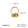 304 Stainless Steel Bead Finger Rings for Women QD5278-1-2