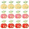 12Pcs 3 Colors Light Gold Plated Alloy Enamel Pendants FIND-FS0002-83-1