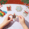 1 Bag Christmas Theme Wood Cross Stitch Kits WOOD-SC0002-24-3